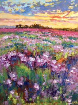 Floral Sunset Fields Viktorija Maciuleviciute
