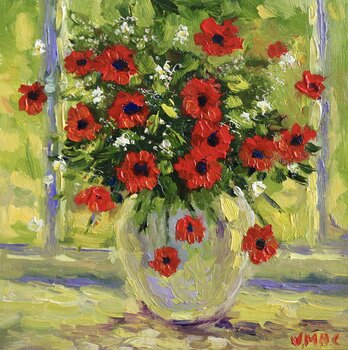 Impasto Poppy Still Life Viktorija Maciuleviciute