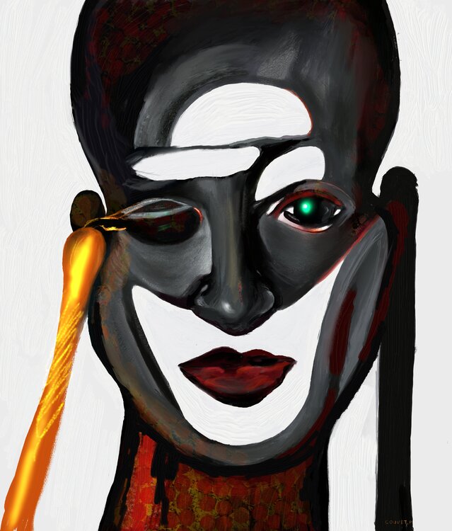 ARACHNÉ-BOT  2024.          Je vous invite à  visiter mon site de peintures.  Vous pourrez y voir les différentes étapes de la réalisation de cette œuvre: https://couvetpatrick-peintures-com.mystrikingly.com/ Patrick Couvet