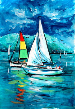 Sailboats on Balaton Kovács Anna Brigitta