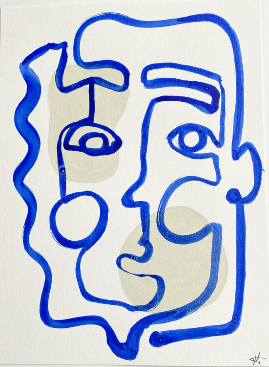 Visage Bleu Clara Elliot