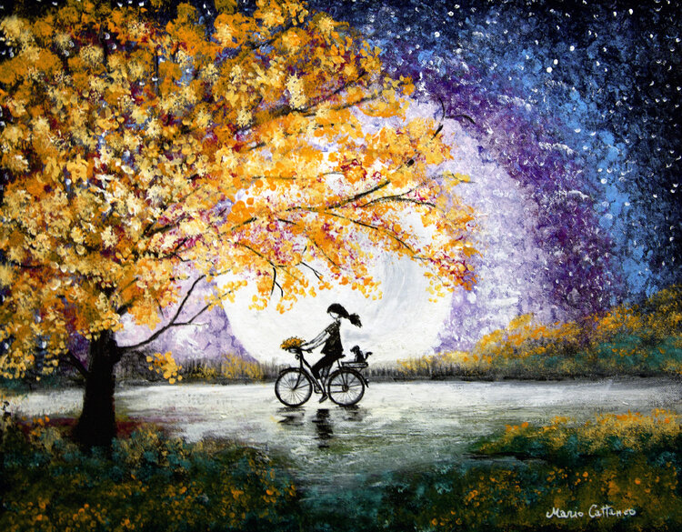 Pedalando al chiar di luna Mario Cattaneo