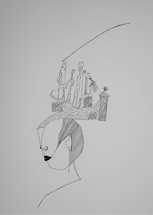 Zwiebelturm und Labyrinth Mascha Trojer