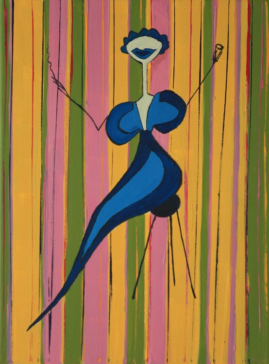 Frau in Blau Mascha Trojer