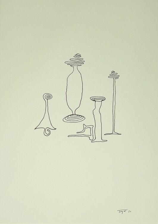 Vier Gefäße Mascha Trojer