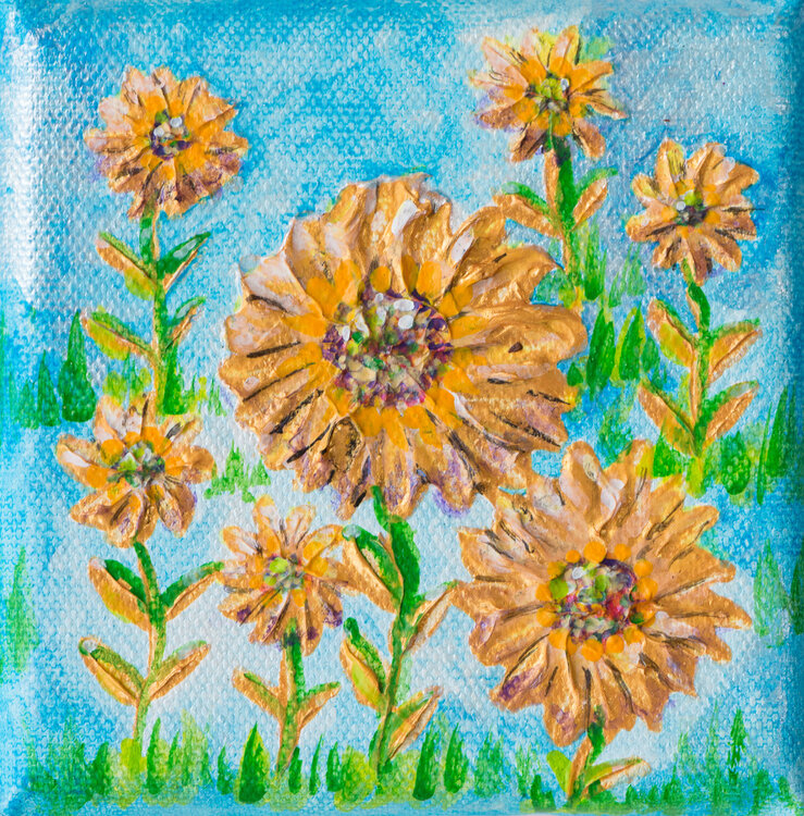 Goldene Blumen Carola Vahldiek