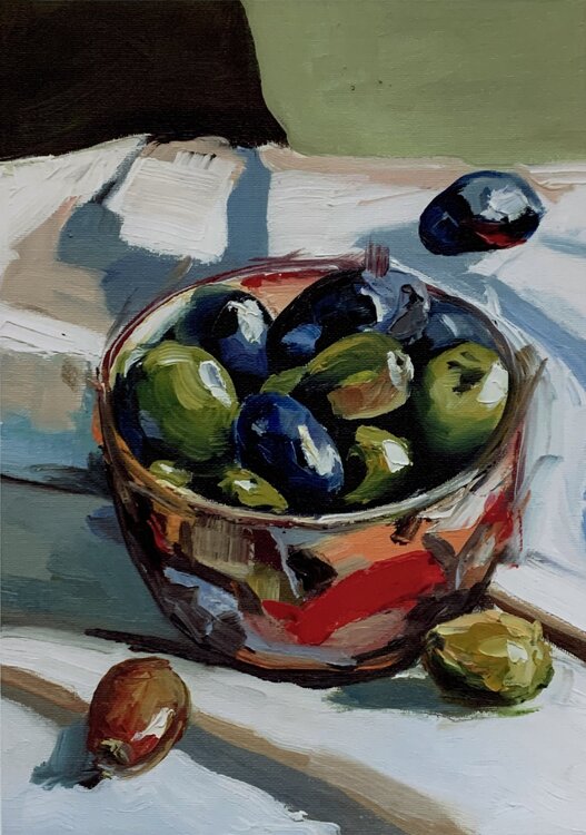 Still life with olives. V. Schagen