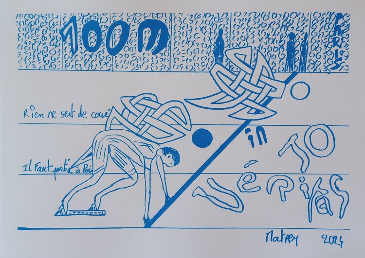 In jo veritas - 100 mètres-  bleue matrey