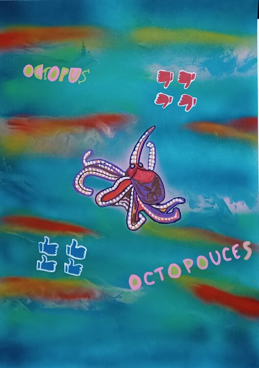 Octopus 3 ( petit format A2) matrey