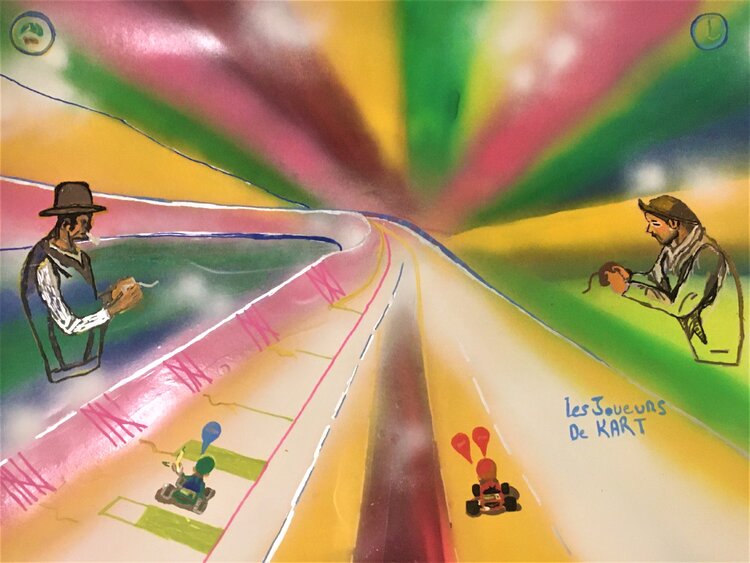 les joueurs de kart matrey