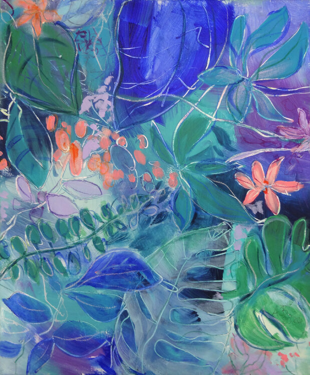 Dchungel Blau Angelika Biber