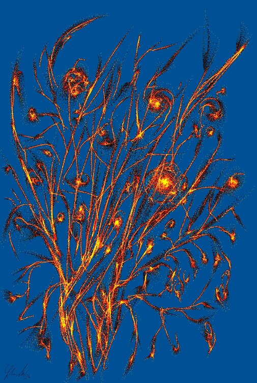 goldenes auf blau Hardy Ewald Splinter