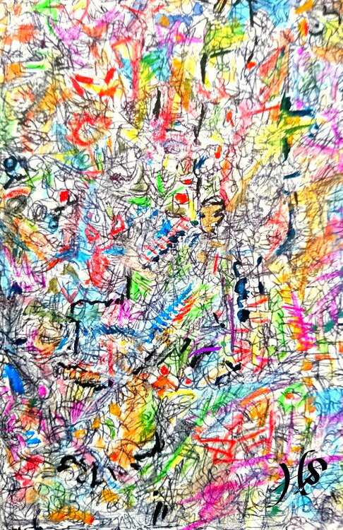 Gekritzel, bunt Hardy Ewald Splinter