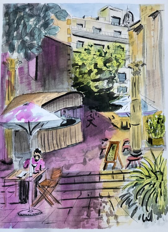 Café en el museo Marés de Barcelona Lucia Crosas