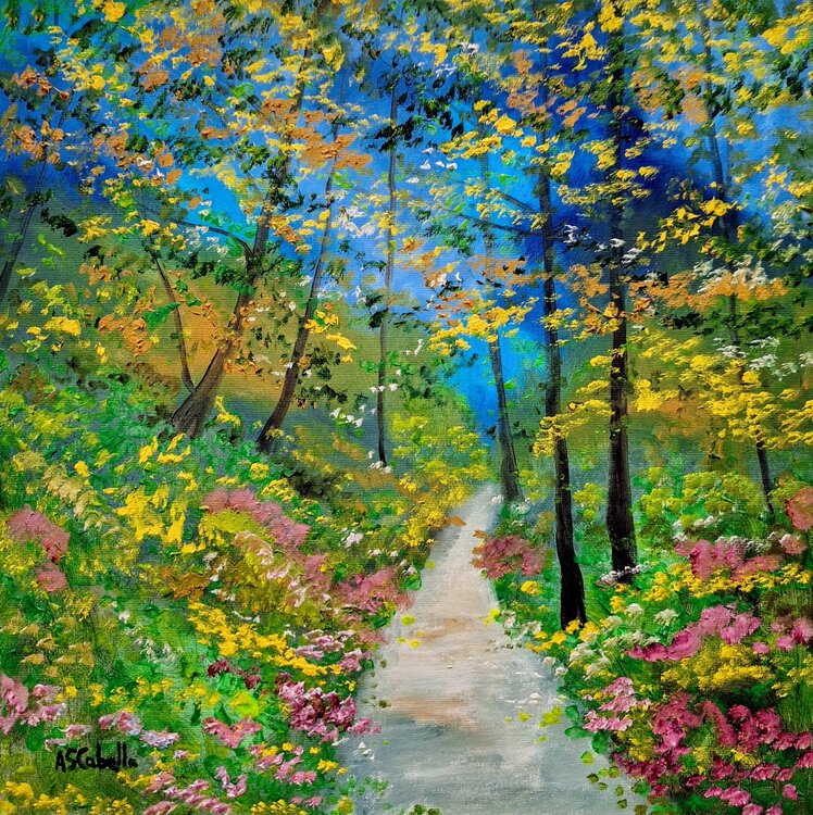Colorido en el camino del bosque Antonio Sánchez Cabello