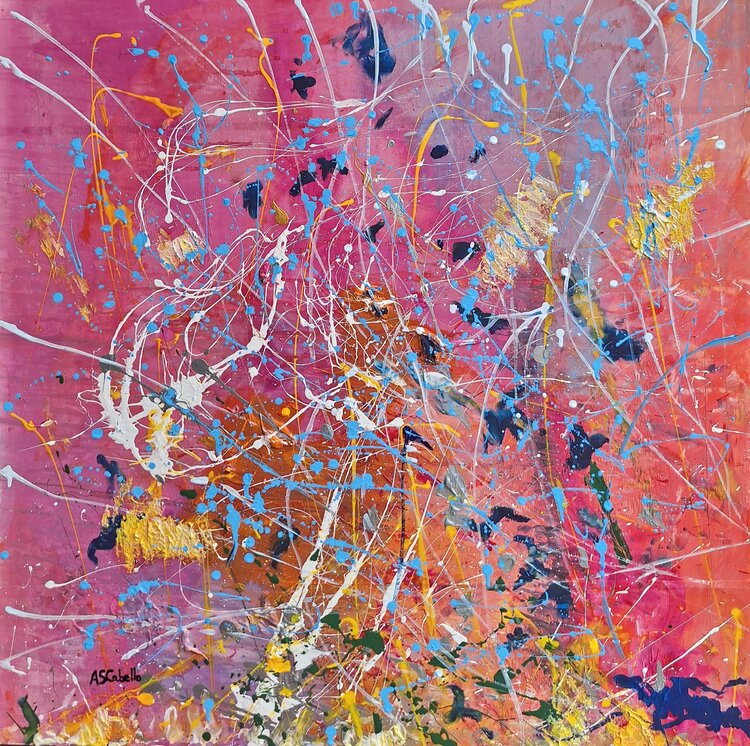 Abstracto con líneas azules Antonio Sánchez Cabello
