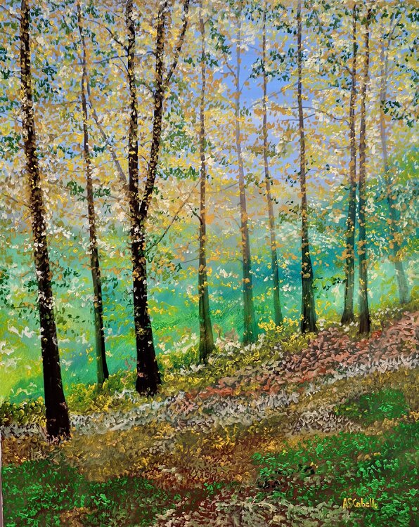 Luz en el bosque verde Antonio Sánchez Cabello