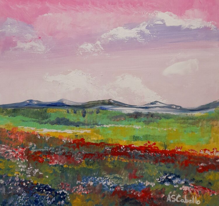 Paisaje primaveral Antonio Sánchez Cabello