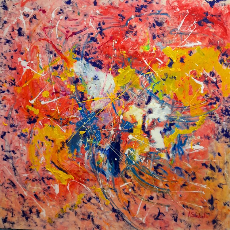 Teozos azules en el abstracto Antonio Sánchez Cabello