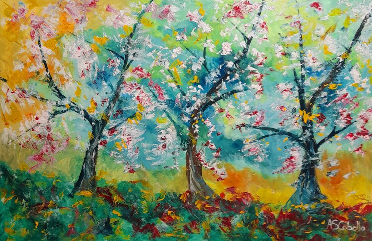 Arboles en la primavera Antonio Sánchez Cabello