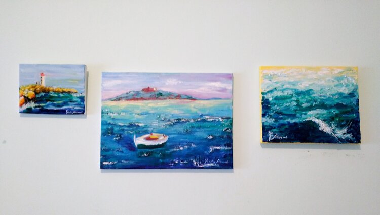 Rolling waves by Giulia Mercuri (2022) : Painting Oil on Canvas