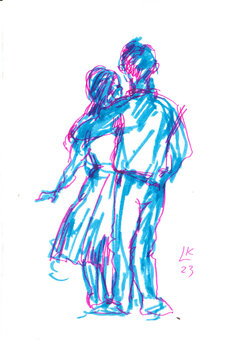 Romantic couple #2 quick sketch Lada Kholosho