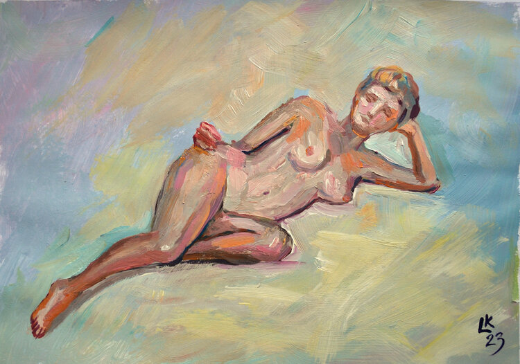 Nude Woman Lying Down Lada Kholosho