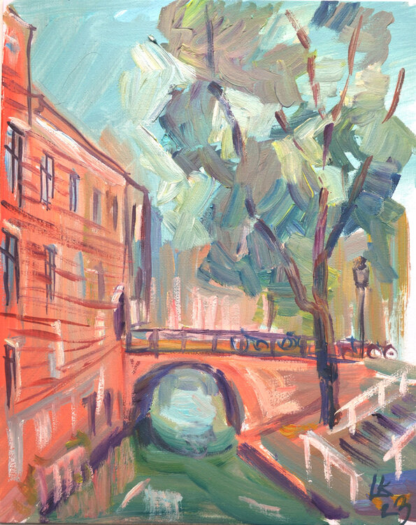 Cityscape. Utrecht's Serene Canalscape Lada Kholosho