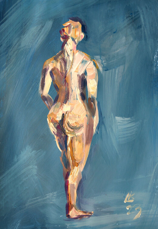 Female Nude Model Painting Lada Kholosho