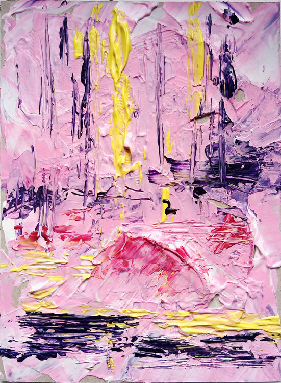 Early morning in the city abstraction Lada Kholosho