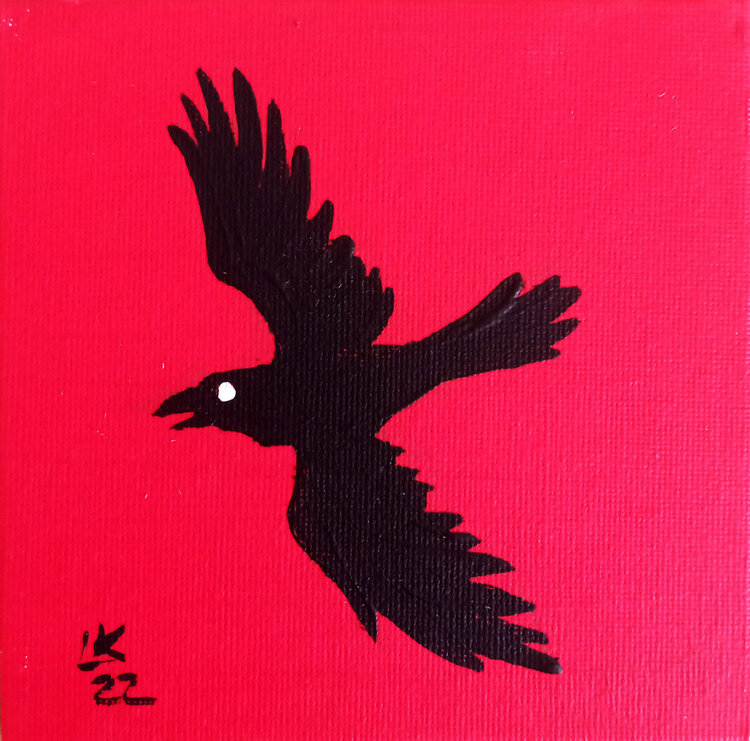 Flying crow Lada Kholosho