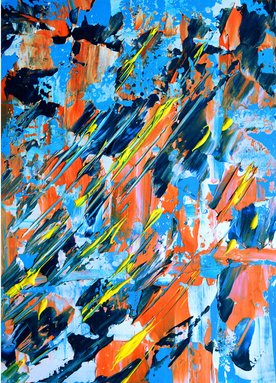 Storm Abstract painting Lada Kholosho