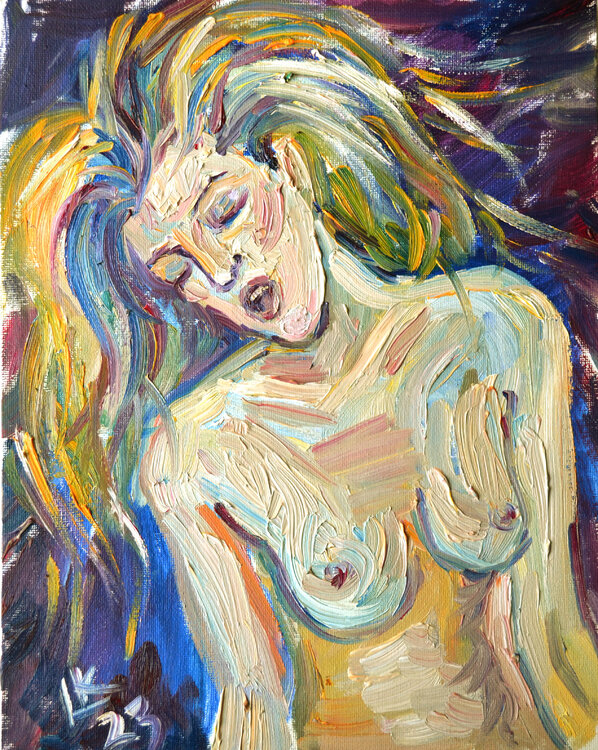 Blonde nude woman Lada Kholosho