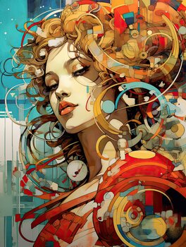 "Portrait in the Fusion Style of Pop Art and Da Vinci" Yuriy Kraft