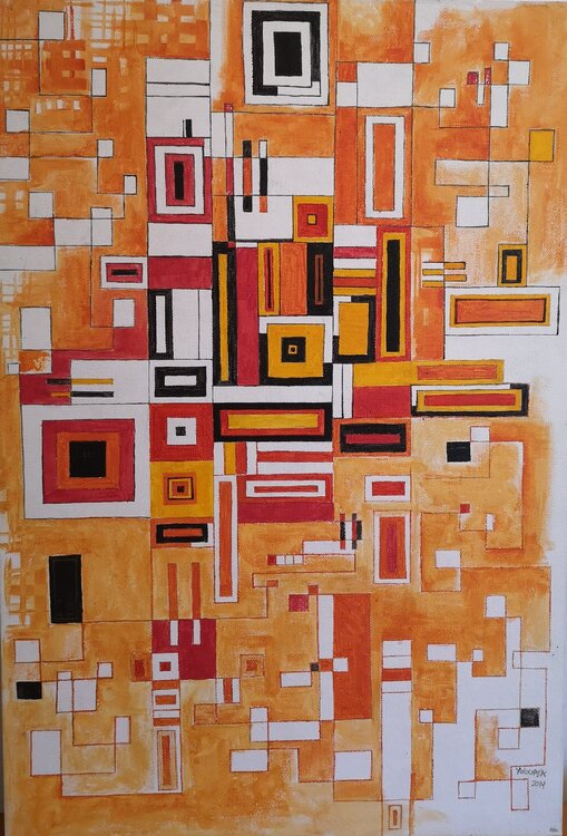 Rectangles orangés Jennifer Yologaza