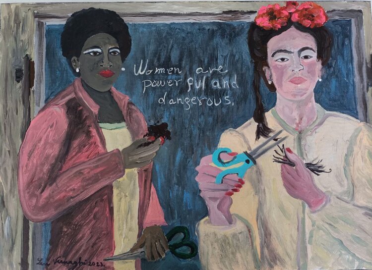 Gesto femminista di Audre Lorde e Frida Kahlo Len Vernaghi