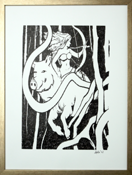 Arduinna, on her happy hog Christian Hotz