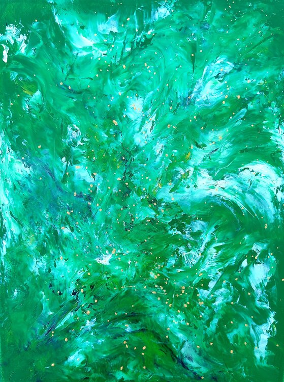 Gold malachite Margarita Akhmetgaleeva
