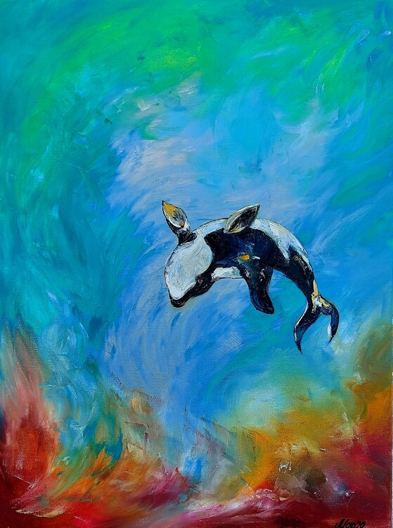 ,,Happy Humpback Whale '' Margarita Akhmetgaleeva