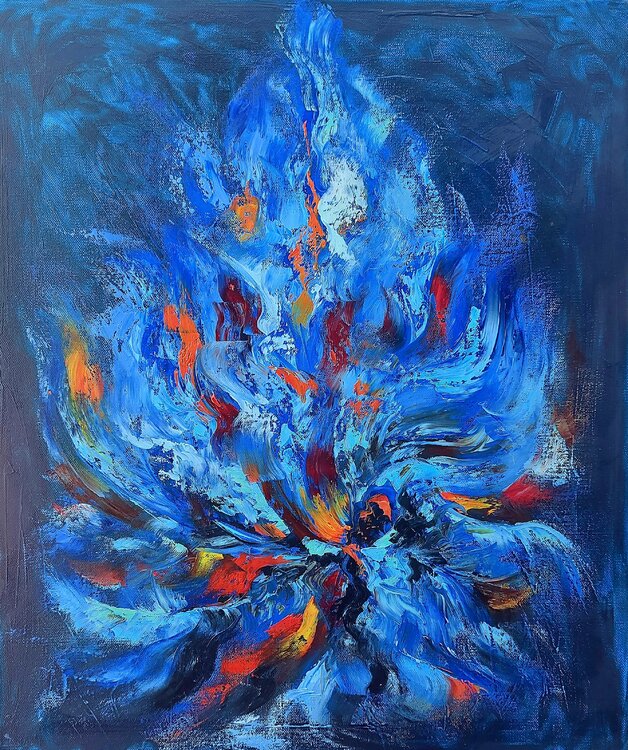 ,,Peru Shaman blue Fire'' Margarita Akhmetgaleeva