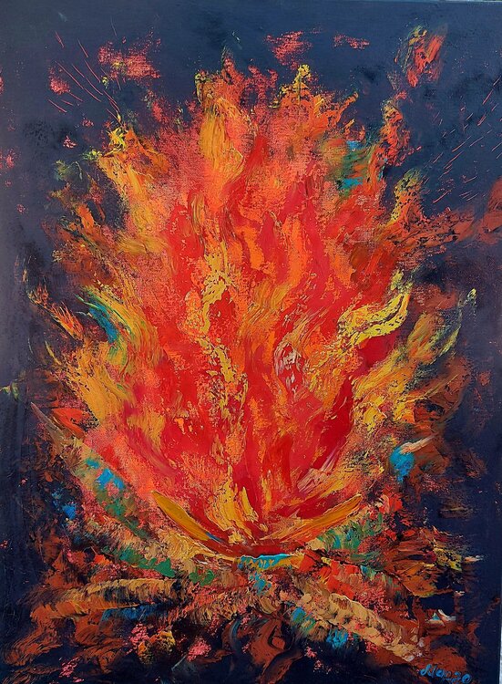 ,,Peru Shaman Fire '' Margarita Akhmetgaleeva