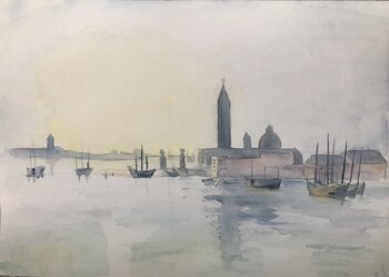 Venise au soleil couchant d'après Turner Marie-Alix Bourely