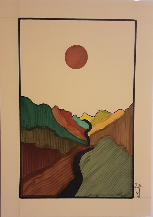 Berge und Meer moderne Natur Angelo Marzullo