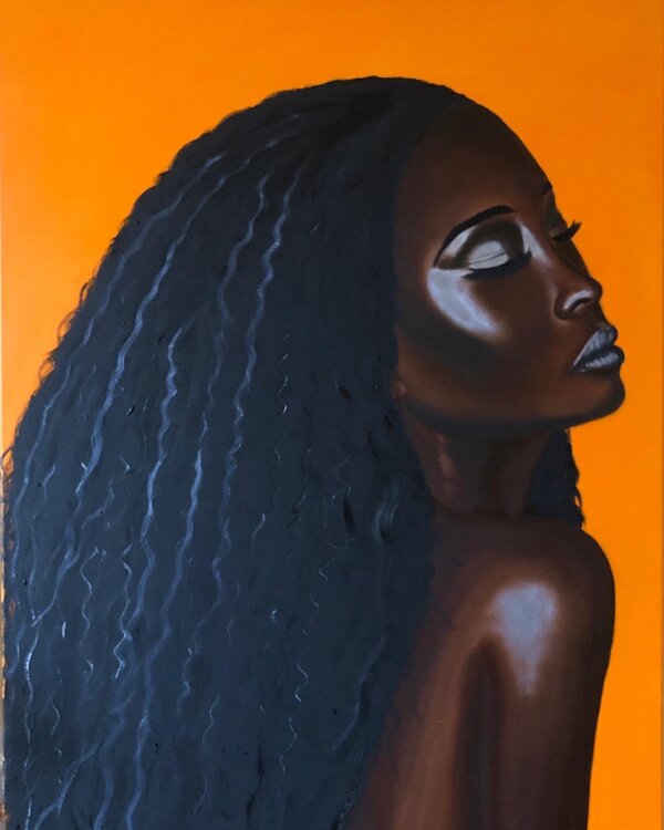 Glittering black woman Markéta Bakulová