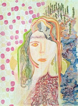 In the pink bathroom Nora Lebbos