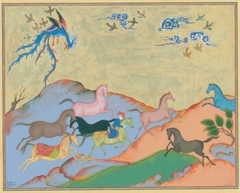 Chevaux 29,7 x 42 cm Laureen Topalian