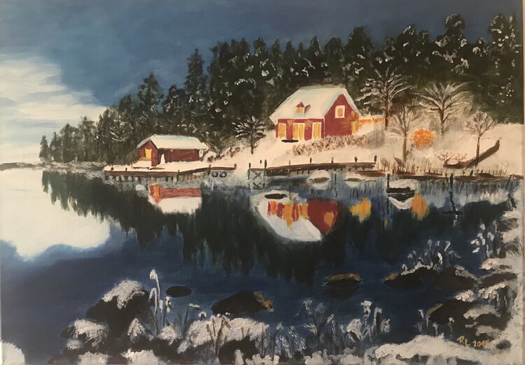 Winter am Fjord Roswitha Langemeier
