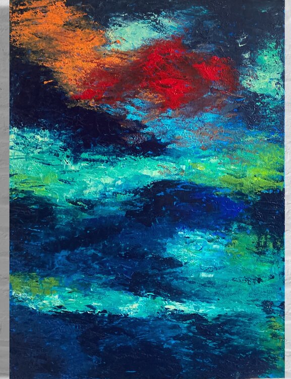 Grand Paysage Bleu et Rouge, Été 23 Marie Régy