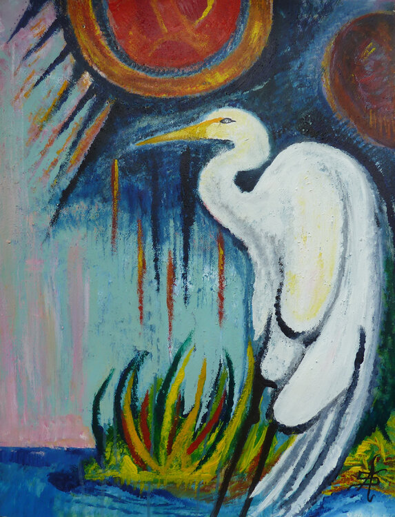 Le Grand Héron blanc Aurélie Sarrazin