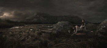 Conceptual photographs of the city of Olomouc. Historical reconstruction of Celtic life in the 2nd century BC. Michal Botek